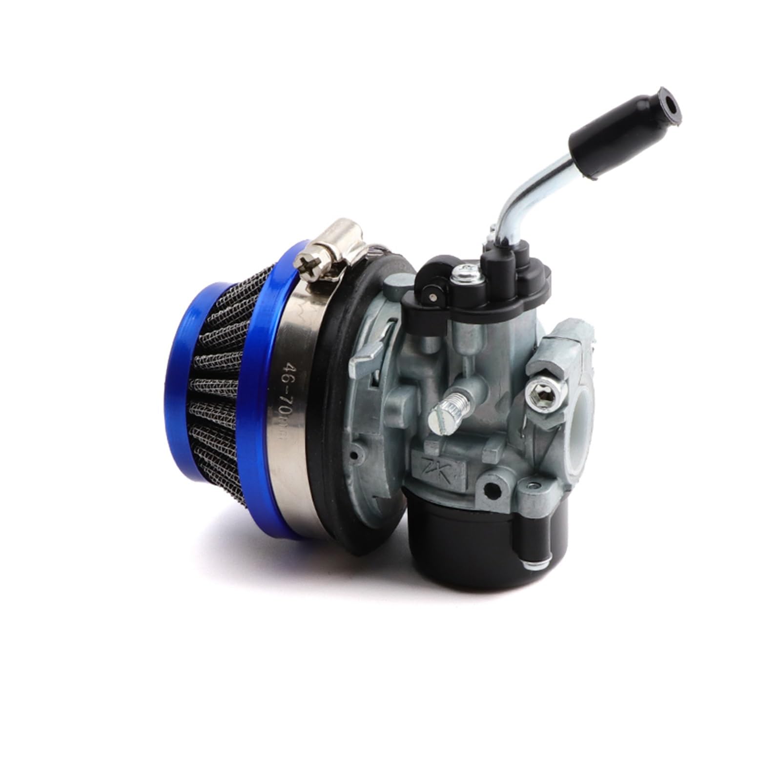 19mm Vergaser-Luftfilter-Kit for 49cc 50cc 60cc 66cc 80cc 2-Takt-Motor Gas Motorisiertes Fahrrad Pocket Bike Mini Moto ATV Quad(Blue) von EUKYTIXF