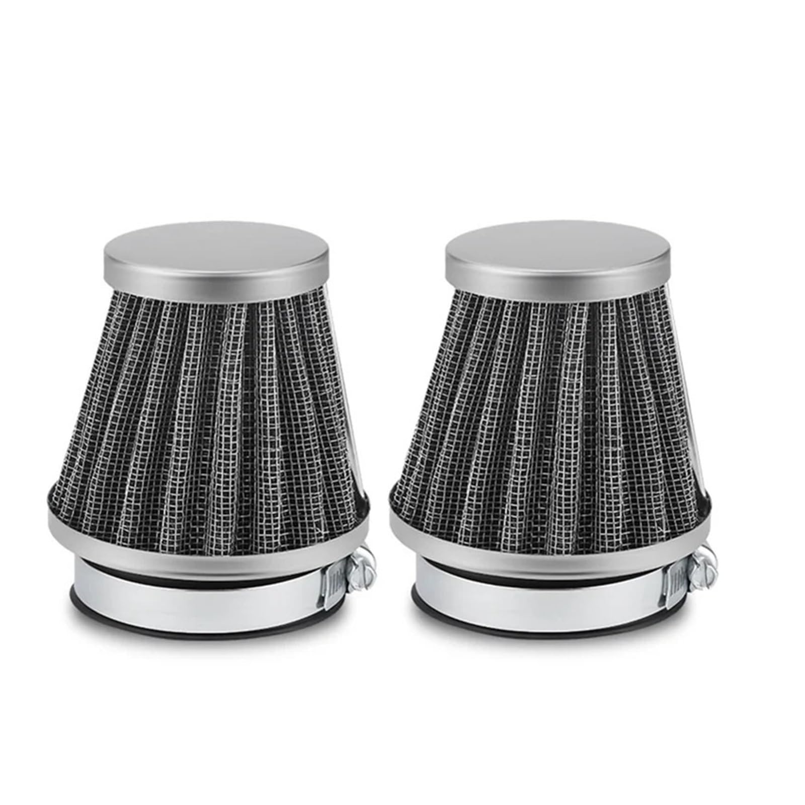 49mm 50mm 51mm 53mm 54mm 55mm Motorrad-Luftfilter-Pod for Dirt Bike ATV Cafe Scooter Pilzkopf-Pod-Reiniger Moto-Luftfilter(2pcs 49mm-51mm) von EUKYTIXF