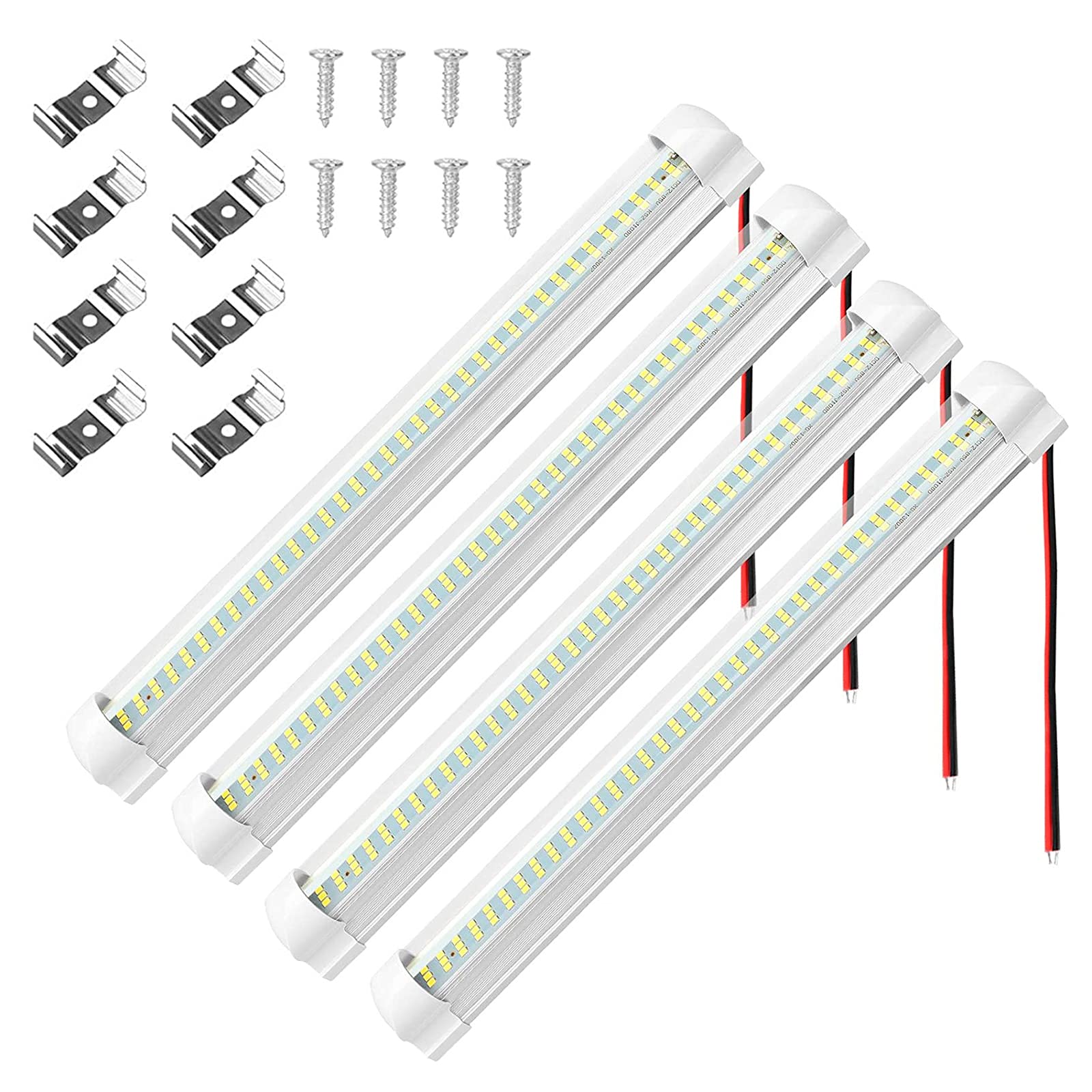 EUNEWR 4x 108 LED Innenraumbeleuchtung 12V 4W LED Leiste für Camping Lager Keller Van Bus LKW Boot Wohnmobil, Unterbauleuchte Küche LED Röhre, Kaltweiß Lichter EUNEWR 4x 108 LED Innenraumbeleuchtung 12V 4W LED Leiste für Camping Lager Keller Van Bus LKW Boot Wohnmobil, Unterbauleuchte Küche LED Röhre, Kaltweiß Lichter von EUNEWR