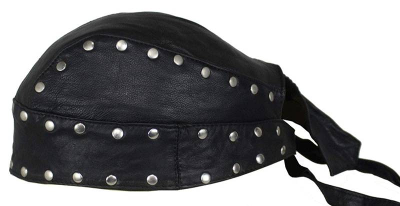 EURO STARS Motorrad, Rocker Biker Leder Kopftuch, Bandana Headwrap von EURO STARS
