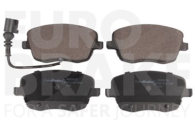 Eurobrake Bremsbeläge Vorderachse inklusive Warnkontakt [Hersteller-Nr. 5502224779] für Seat, Skoda, VW von EUROBRAKE