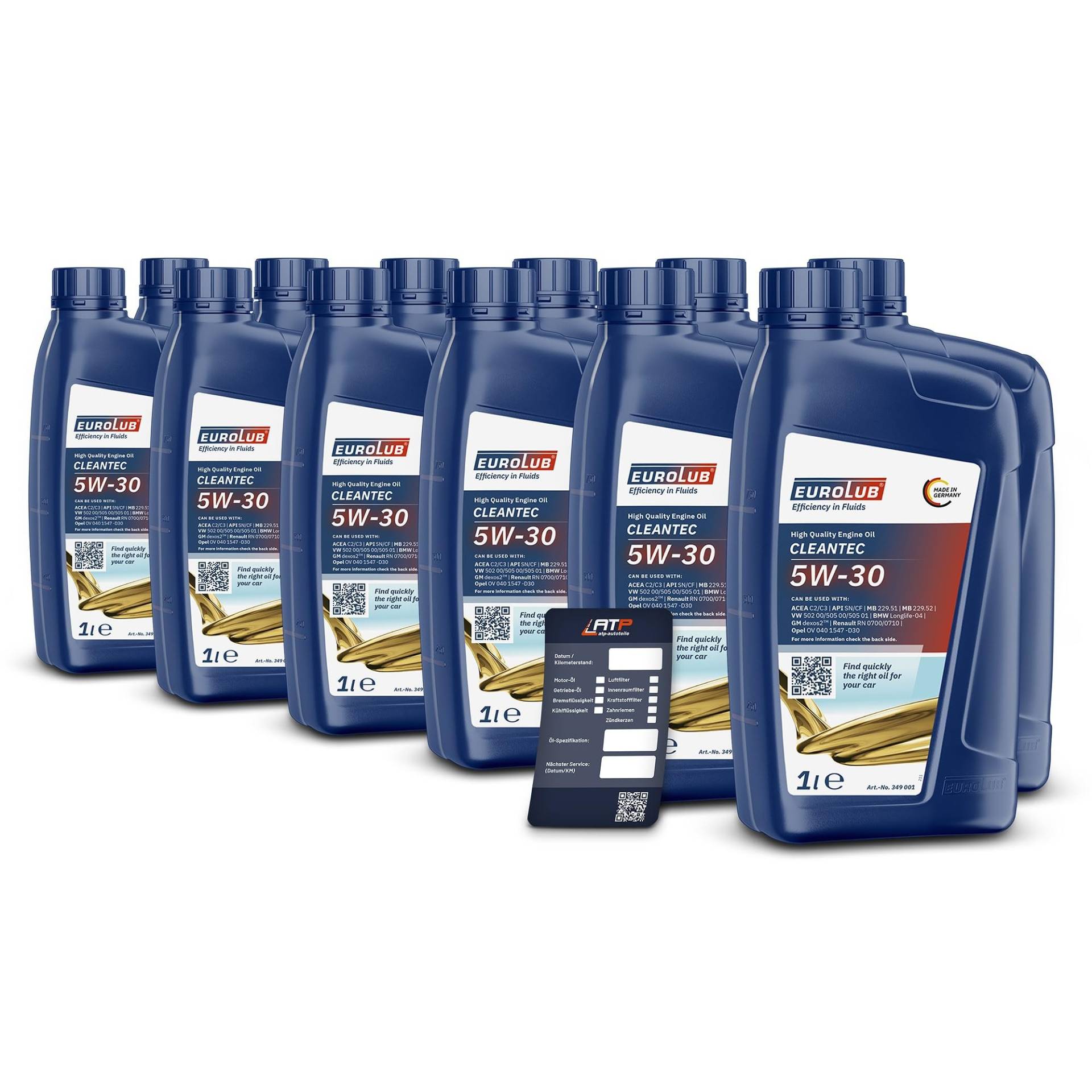 12x 1 L LITER EUROLUB CLEANTEC MID SAPS SAE 5W/30 MOTOR-ÖL MOTOREN-ÖL 32120527 von EUROLUB