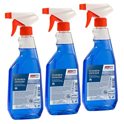 3x 500ml Eurolub Scheibenenteiser Enteiserspray Scheiben Enteiser Spray Sprühflasche von EUROLUB