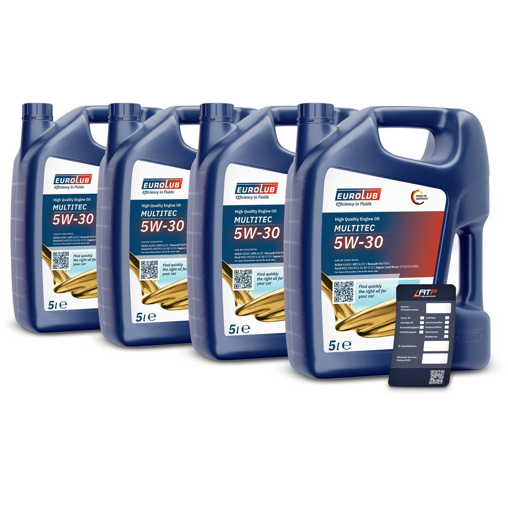 4x 5 L = 20 LITER EUROLUB MULTITEC SAE 5W/30 MOTOR-ÖL MOTOREN-ÖL 32122564 4x 5 L = 20 LITER EUROLUB MULTITEC SAE 5W/30 MOTOR-ÖL MOTOREN-ÖL 32122564 von EUROLUB