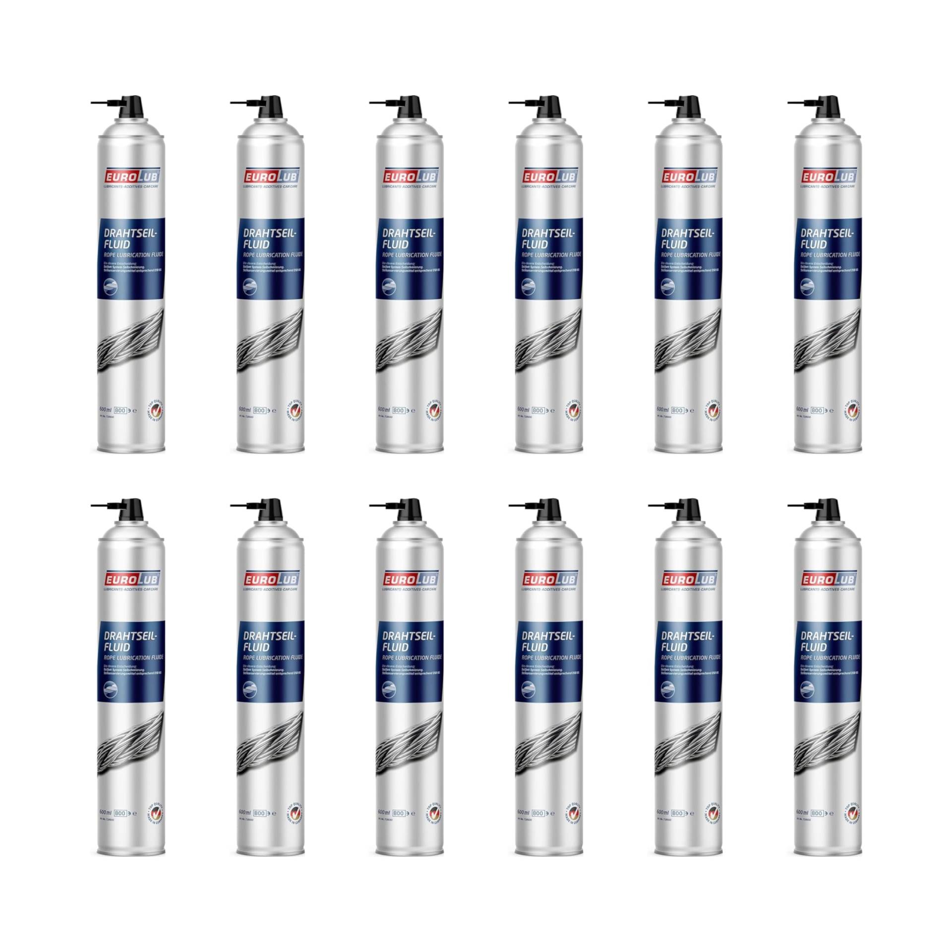EUROLUB 12x 600ml Drahtseil-Fluid Spray EUROLUB 12x 600ml Drahtseil-Fluid Spray von EUROLUB