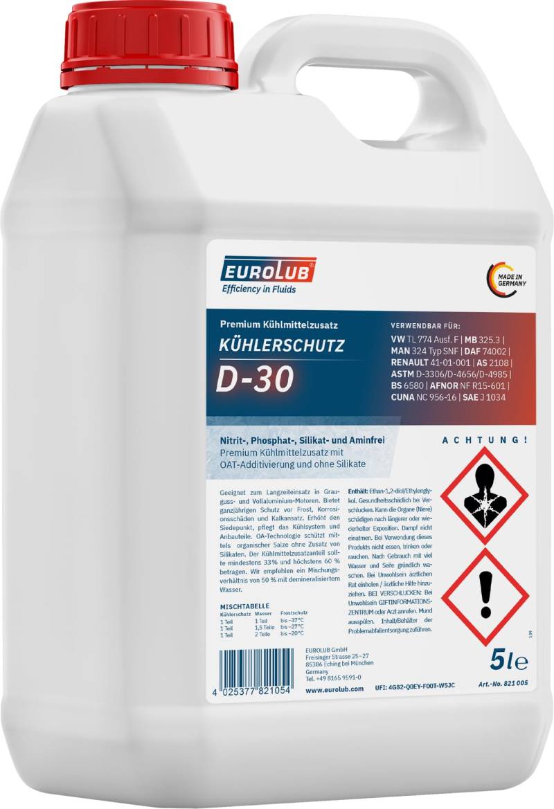 EUROLUB 821005 Kühlerschutz D-30, 5 Liter von EUROLUB