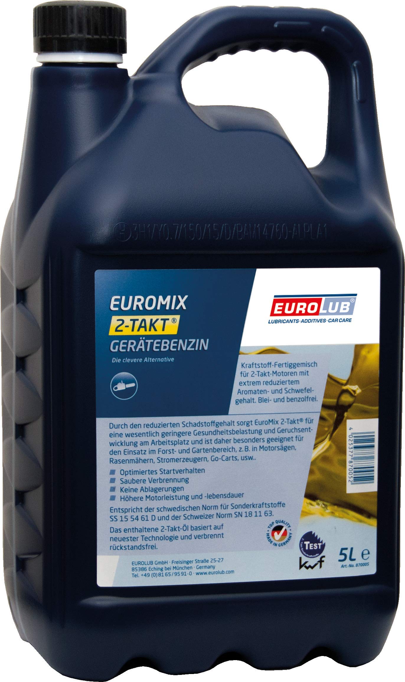 EUROLUB Euromix 2-TAKT Gerätebenzin, 5 Liter von EUROLUB