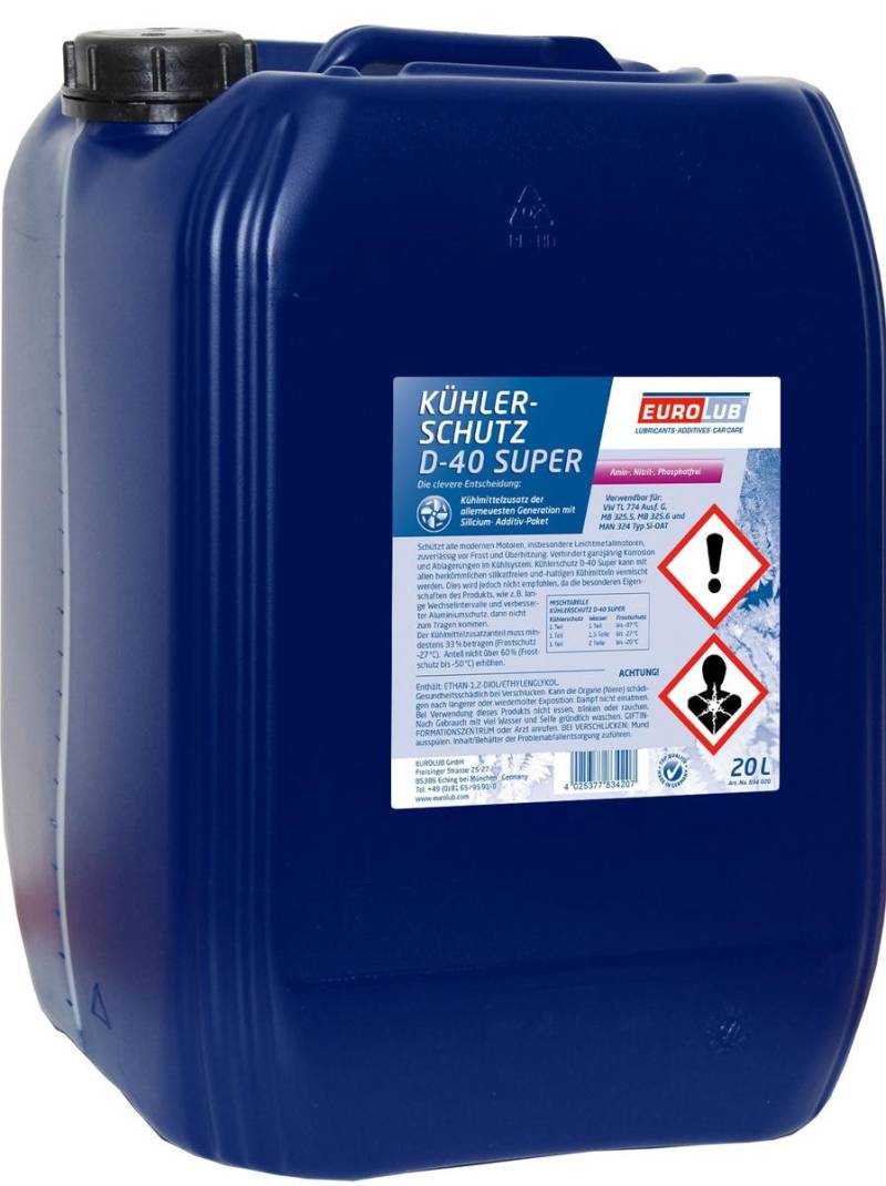 EUROLUB Frostschutz MERCEDES-BENZ,VOLVO,IVECO 834020 G012A8GM1,0009892825,002721LLAC von EUROLUB