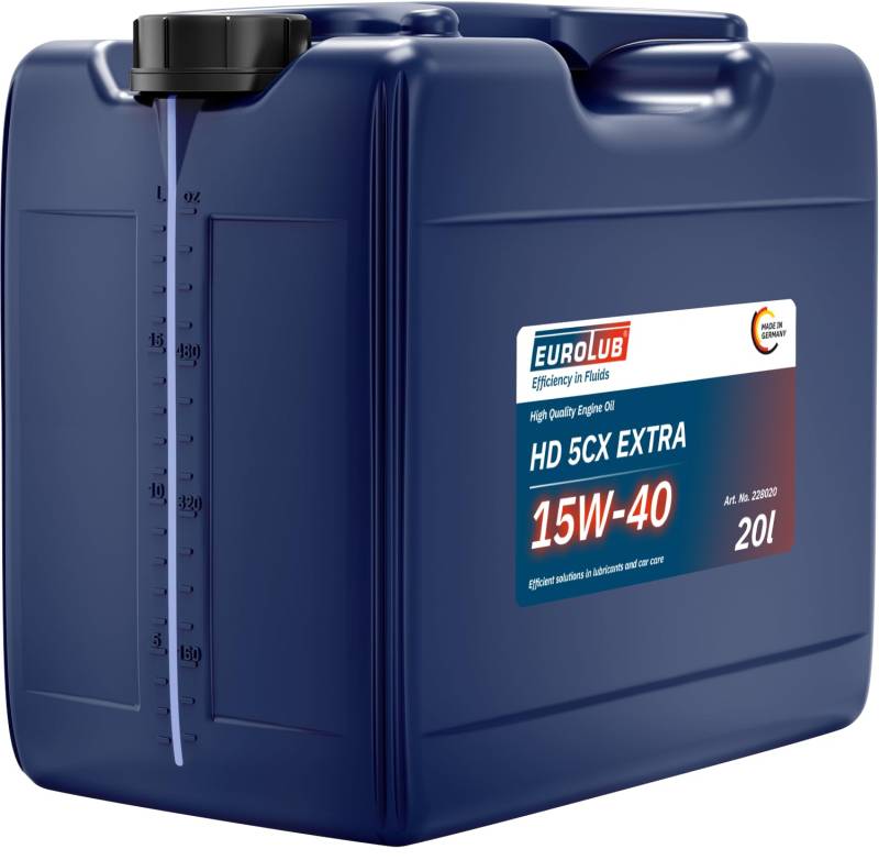 EUROLUB HD 5CX EXTRA SAE 15W-40 Motoröl, 20 Liter von EUROLUB