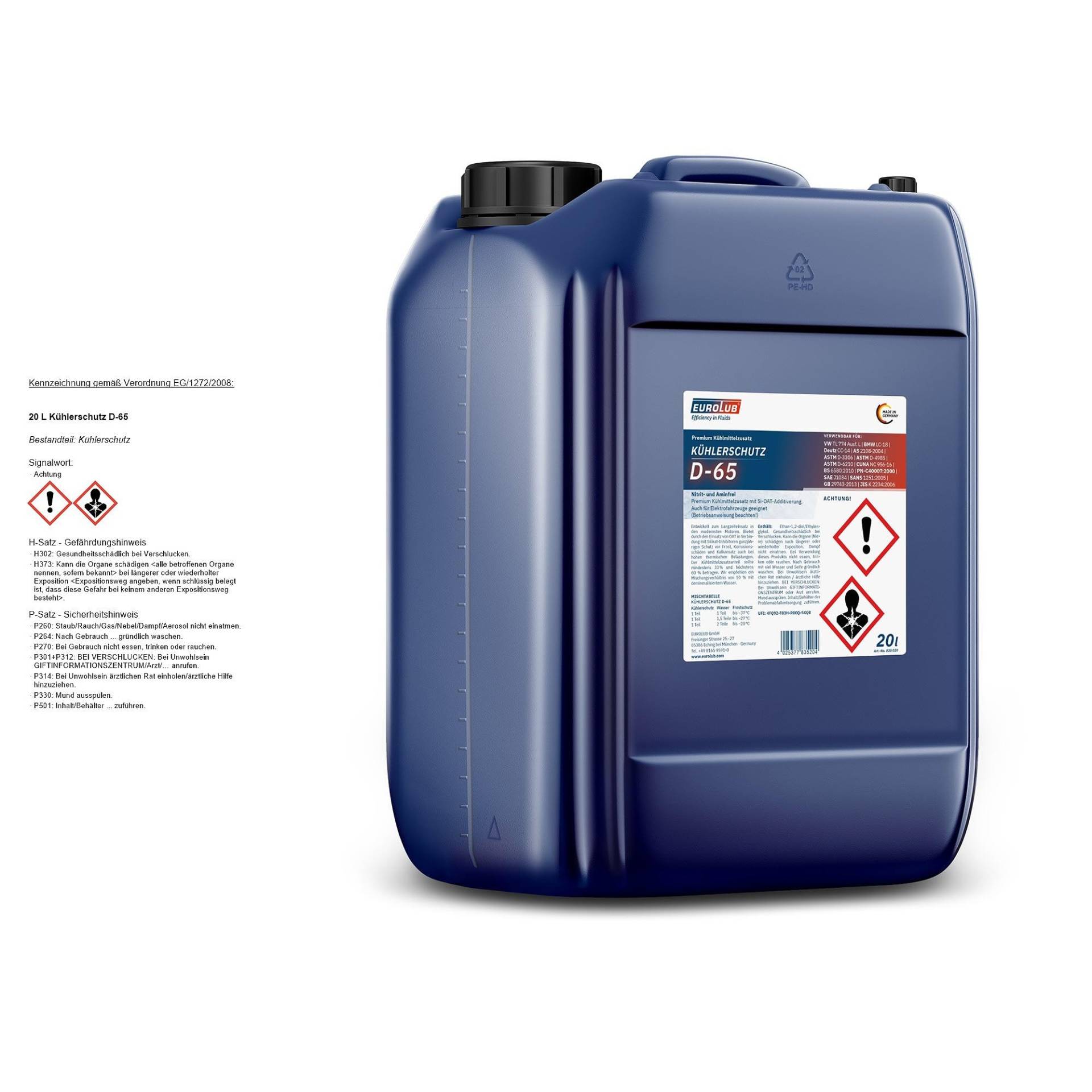 EUROLUB KÜHLERSCHUTZ D-65-20 L EUROLUB KÜHLERSCHUTZ D-65-20 L von EUROLUB