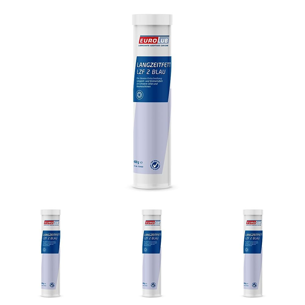 EUROLUB Langzeitfett LZF 2 Blau, 400 g (Packung mit 4) von EUROLUB
