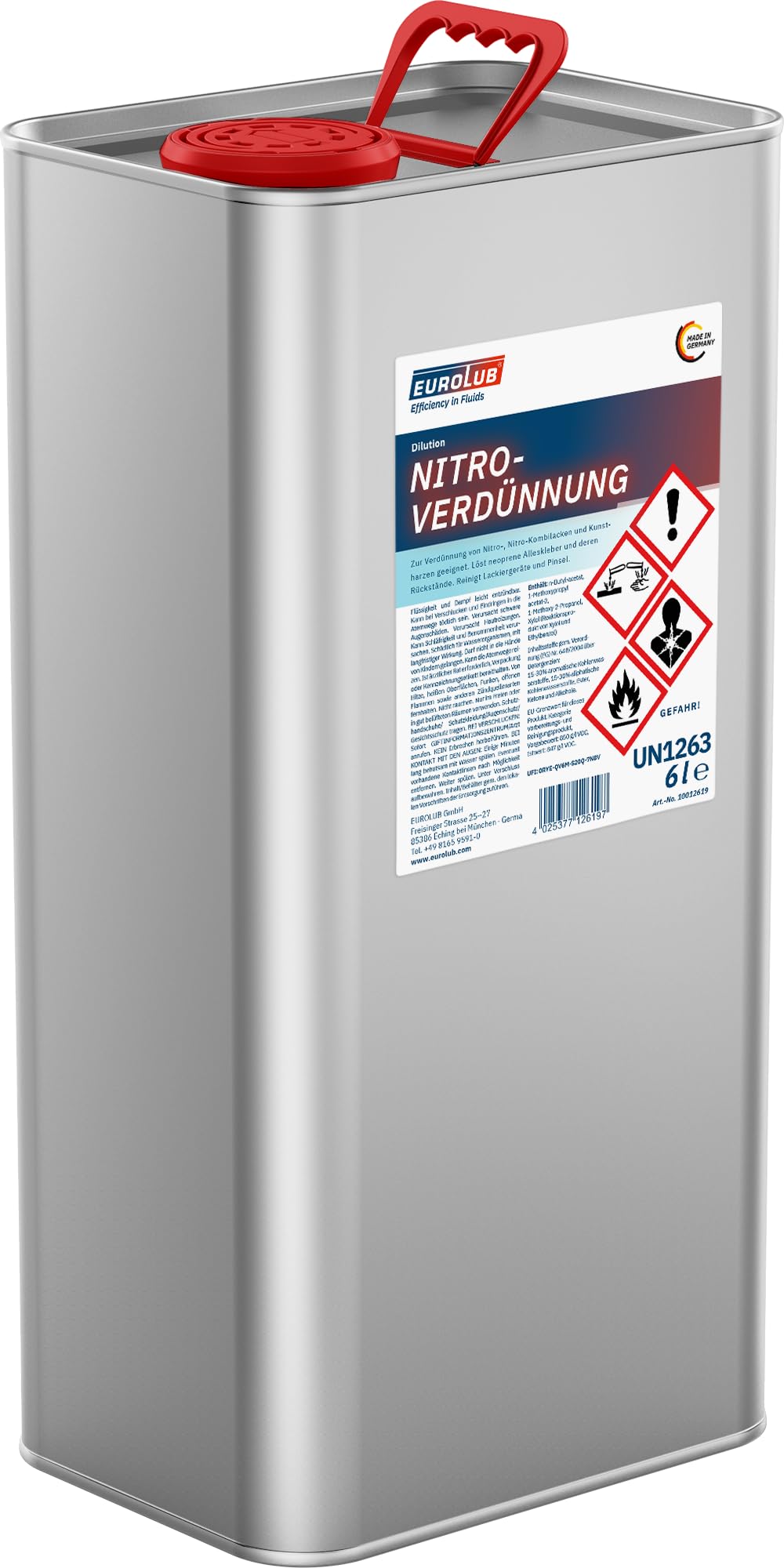 EUROLUB Nitroverdünnung, 6 Liter EUROLUB Nitroverdünnung, 6 Liter von EUROLUB