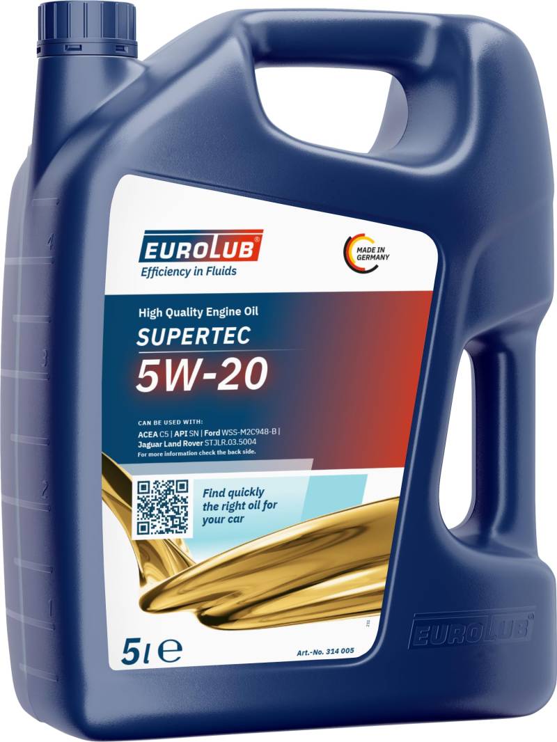 EUROLUB SUPERTEC SAE 5W-20 Motoröl, 5 Liter von EUROLUB