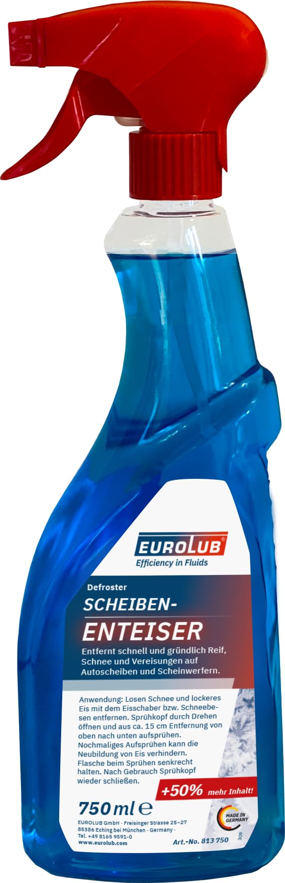 EUROLUB Scheibenenteiser Spray, 750ml von EUROLUB