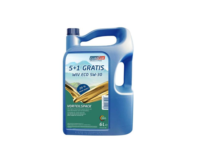 EUROLUB WIV ECO SAE 5W-30 Motoröl, Made in Germany, 6 Liter von EUROLUB