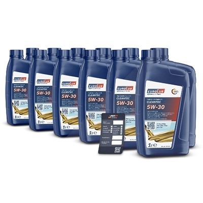 Eurolub 12x 1 L CLEANTEC SAE 5W/30 + Ölwechsel-Anhänger Eurolub 12x 1 L CLEANTEC SAE 5W/30 + Ölwechsel-Anhänger von EUROLUB
