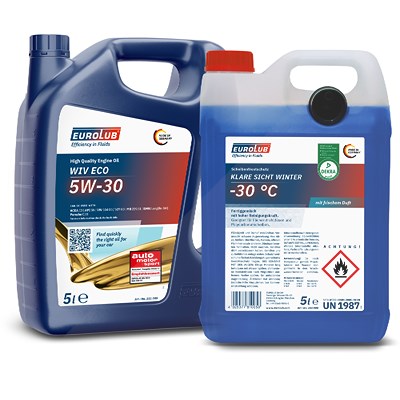 Eurolub 5 L WIV ECO SAE 5W/30 + 5 L Scheibenfrostschutz -30°C von EUROLUB