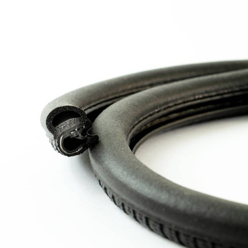 EUTRAS [5 m] Türdichtung KSD2051 Dichtungsprofil 1,0-2,0 mm – hält ohne Kleber – TOP Gummidichtung für Autotür, Kofferraum und Heckklappe – TOP deutsche Industriequalität Made in EU von EUTRAS-Kantenschutz