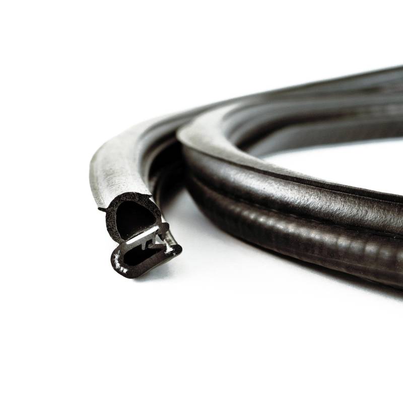 EUTRAS [10 m] Türdichtung KSD2055 Dichtungsprofil 1,5-3,5 mm – hält ohne Kleber – TOP Gummidichtung für Autotür, Kofferraum und Heckklappe – TOP deutsche Industriequalität Made in EU von EUTRAS-Kantenschutz