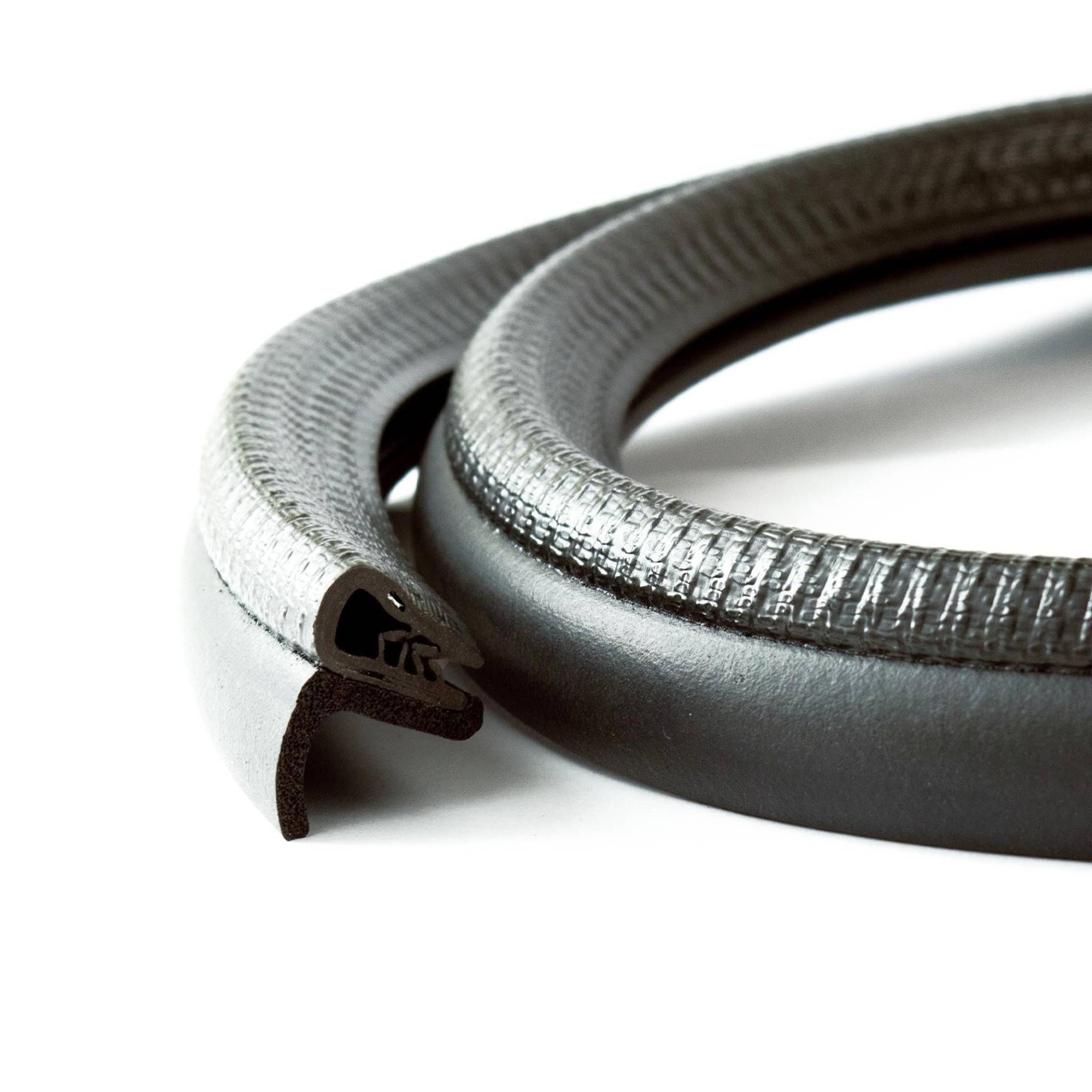EUTRAS [5 m] Türdichtung KSD2102 Dichtungsprofil 1,0-3,5 mm - hält ohne Kleber - TOP Gummidichtung für Autotür, Kofferraum und Heckklappe - TOP deutsche Industriequalität Made in EU von EUTRAS-Kantenschutz