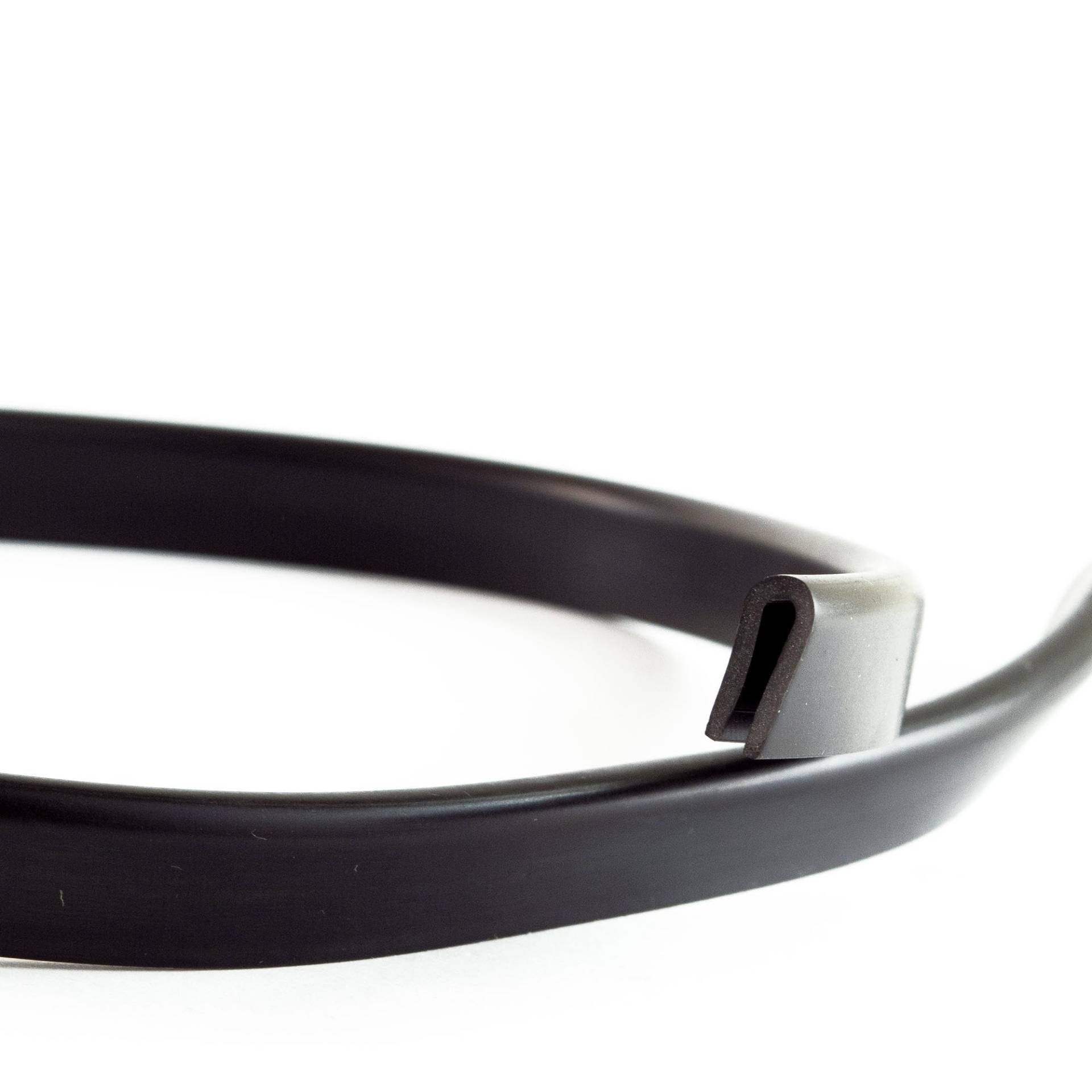 EUTRAS [50m] Fassungsprofil FP3008 Gummidichtung 1,5-3,5 mm – schützt und dichtet zuverlässig ab – für Bleche, Glas und Bauelemente – TOP deutsche Industriequalität Made in EU von EUTRAS-Kantenschutz