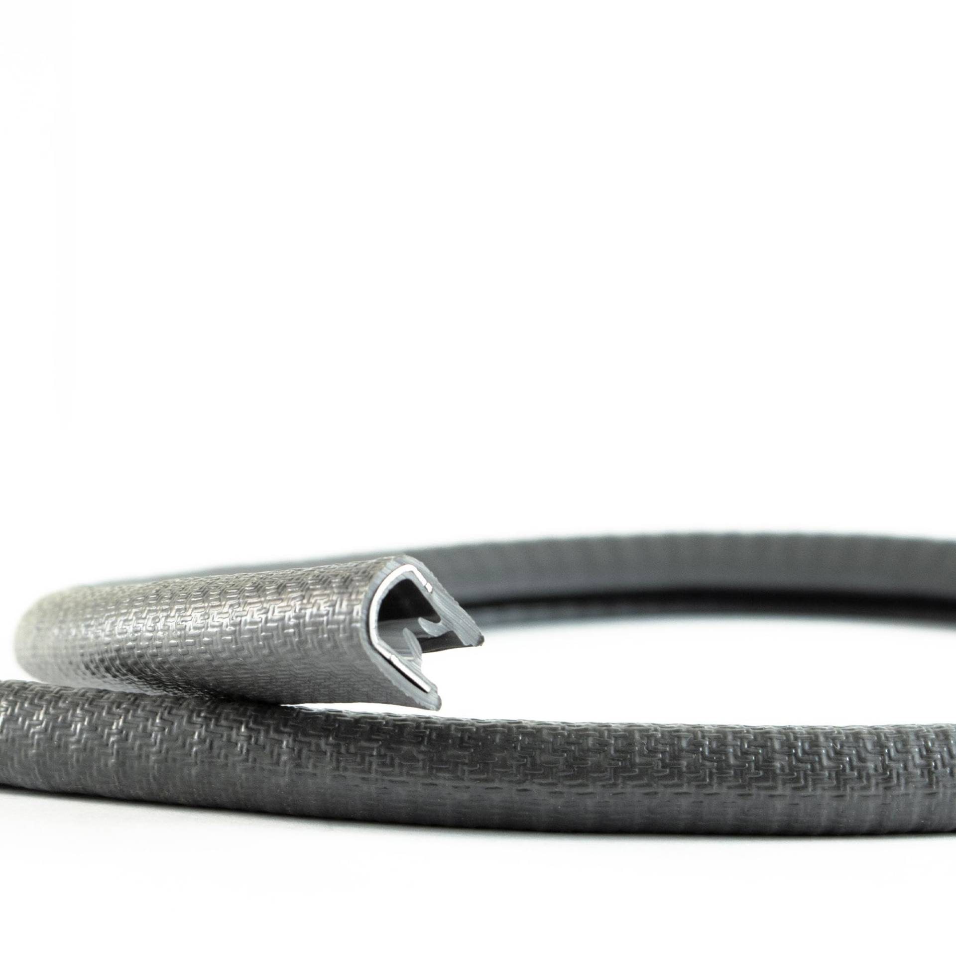 EUTRAS [50m] Kantenschutz 1-4,5 mm grau-anthrazit – hält ohne Kleber – perfekt für Bleche und Arbeitsschutz – schützt und entschärft Kanten – TOP Industriequalität Made in Germany von EUTRAS-Kantenschutz