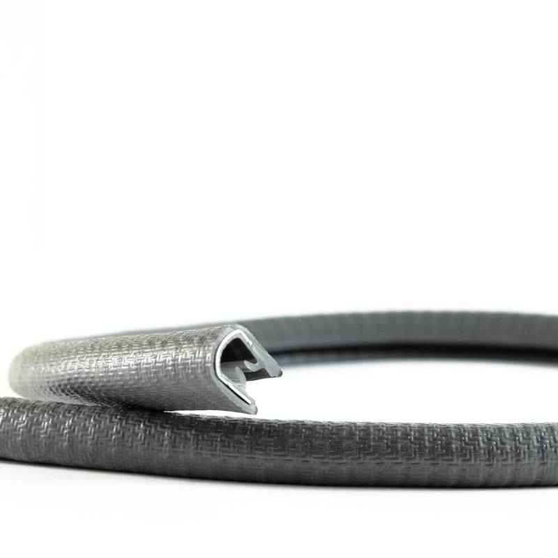 EUTRAS [50m] Kantenschutz 1-4,5 mm grau-anthrazit – hält ohne Kleber – perfekt für Bleche und Arbeitsschutz – schützt und entschärft Kanten – Industriequalität Made in Germany von EUTRAS-Kantenschutz