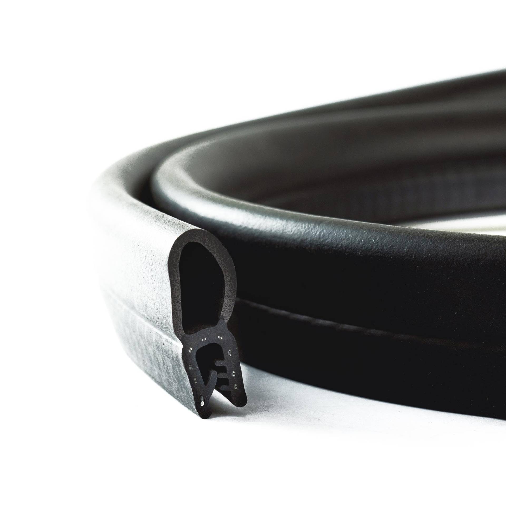EUTRAS [5 m] Türdichtung KSD2007 Dichtungsprofil 1,0-3,5 mm – hält ohne Kleber – TOP Gummidichtung für Autotür, Kofferraum und Heckklappe – TOP deutsche Industriequalität Made in EU von EUTRAS-Kantenschutz