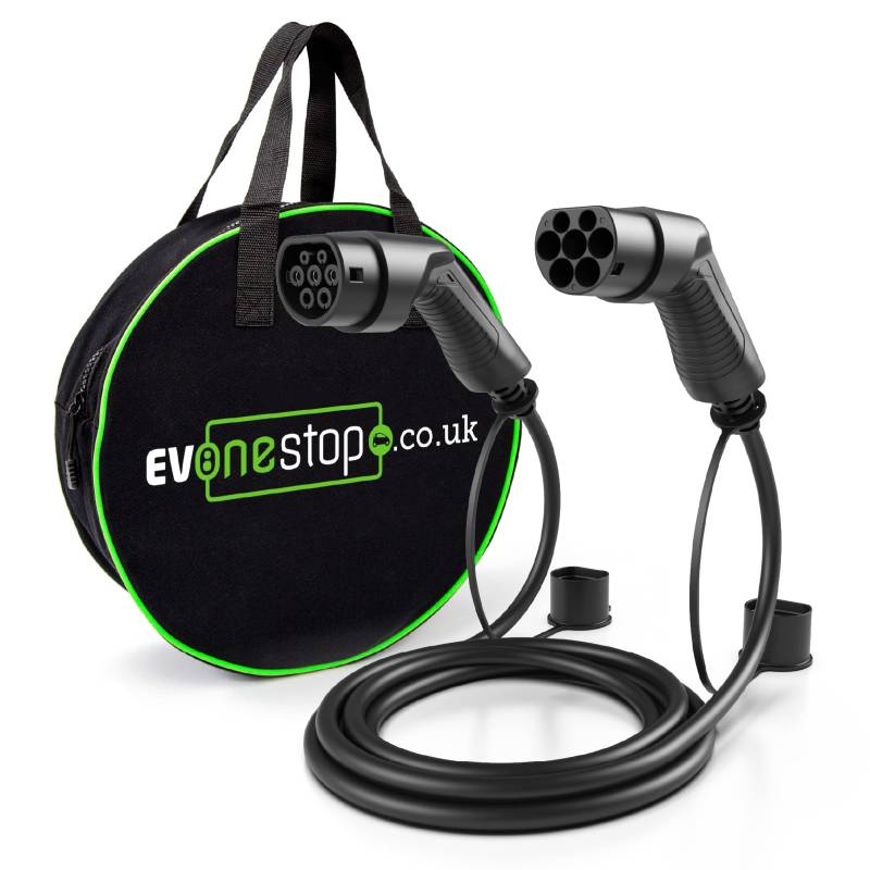 EV OneStop Simple, Affordable, Easy EV Ladekabel für Elektrofahrzeuge | Typ 2 bis Typ 2 | 16/32 Amp | 5/10 Meter | Kostenlose Tragetasche | (32 Ampere / 10 Meter) von EV OneStop Simple, Affordable, Easy EV