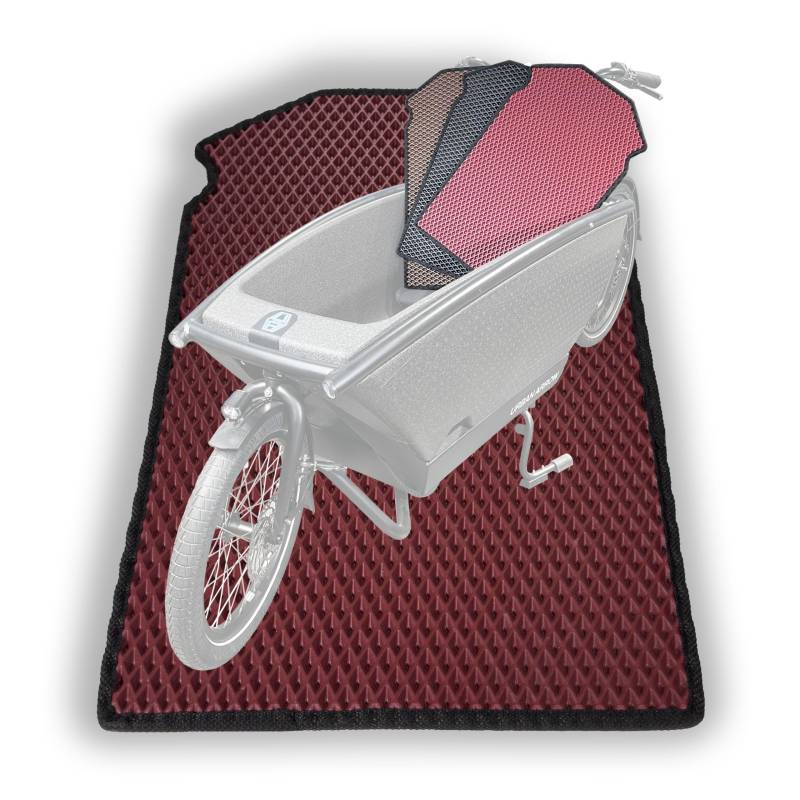 EVA Drive Premium Schutzmatte für Urban Arrow | Lastenrad Fußmatten Teppiche | Lastenrad Zubehör | Farbe Bordeaux von EVA Drive