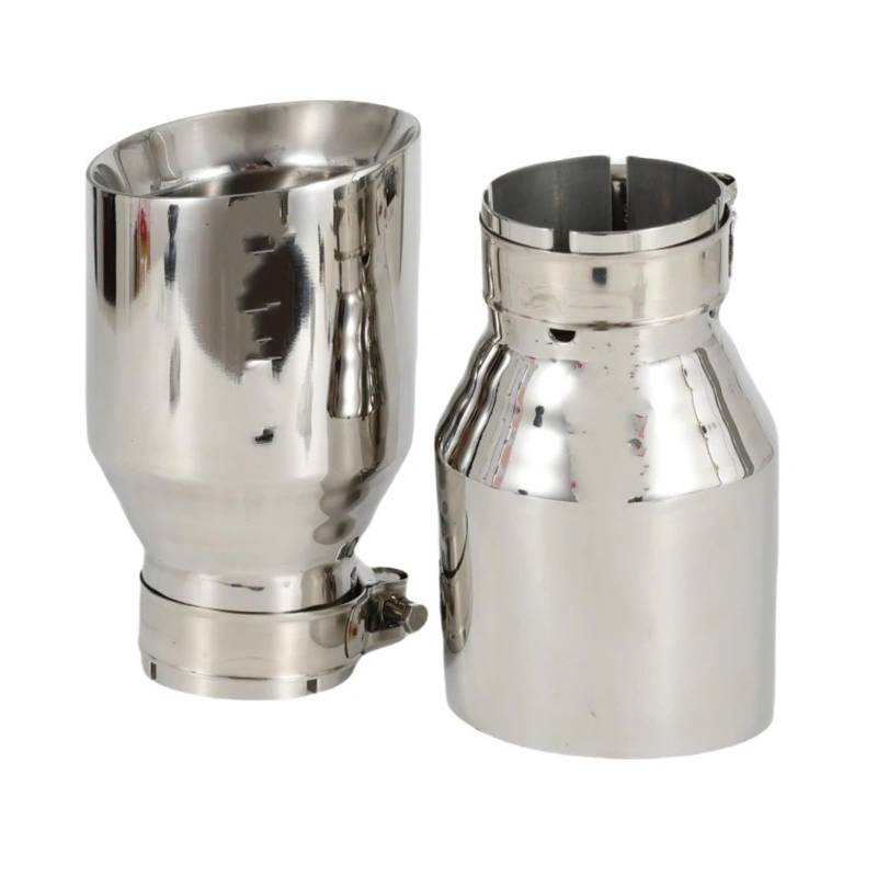 Auspuff Endrohr 1 PC Auto Universal Auspuff TIPP Edelstahl Schwanz Rohr Dekoration Düsen Schalldämpfer Schwanz Tipps Ändern Schalldämpfer Spitze(IN 51MM Out 76MM) von EVEKHAHHRB