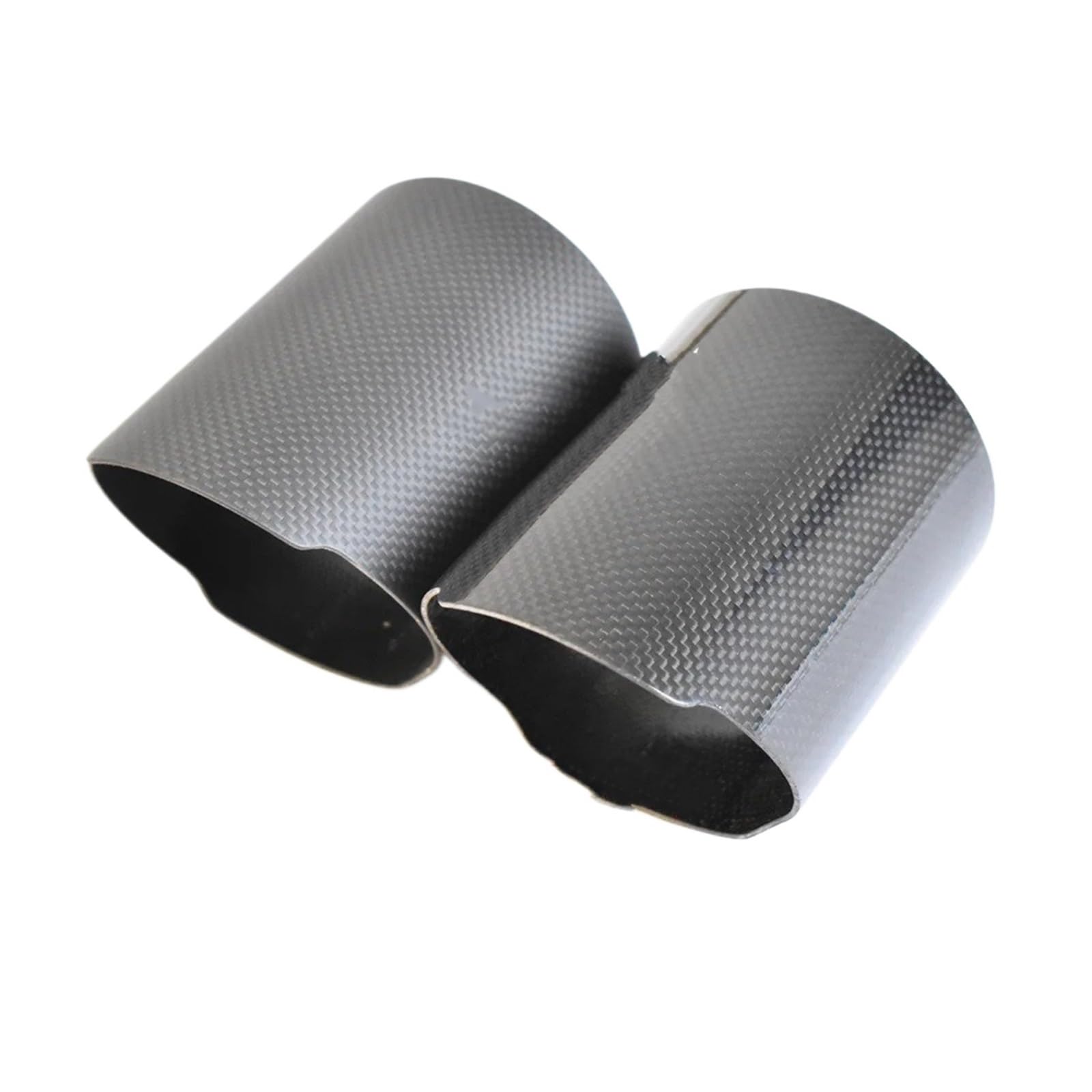 Auspuff Endrohr 1 PC Auto Universal Auspuffrohr Carbon Fiber Abdeckung Auspuff Spitze Auspuff Spitze Gehäuse Abdeckung Schalldämpfer Spitze(Straight Glossy 76mm) von EVEKHAHHRB