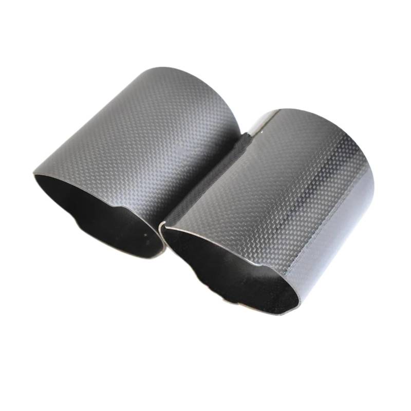 Auspuff Endrohr 1 PC Auto Universal Auspuffrohr Carbon Fiber Abdeckung Auspuff Spitze Auspuff Spitze Gehäuse Abdeckung Schalldämpfer Spitze(Straight Glossy 76mm) von EVEKHAHHRB