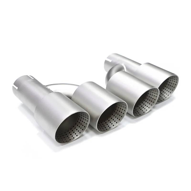 Auspuff Endrohr 1 PCS Universal Auto Dual Auspuffblende Matte Edelstahl Schalldämpfer Spitze H Typ Düse Für Golf R MK7 Für GTI Schalldämpfer Spitze(Left ID60MMOD89MM) von EVEKHAHHRB
