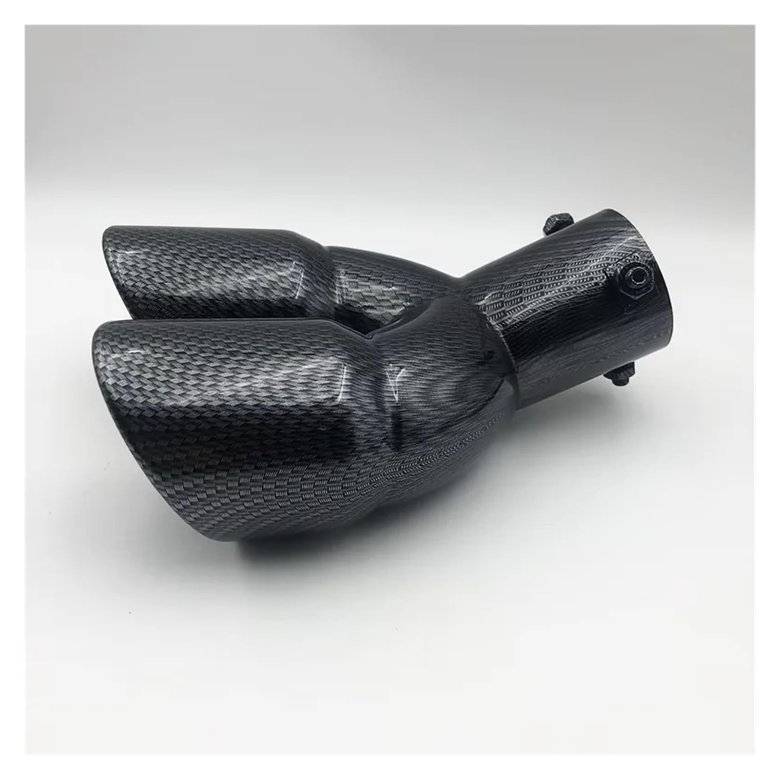 Auspuff Endrohr 1 STÜCKE Auto Edelstahl Chrom Hinten Schwanz Kehle Auspuff Schalldämpfer Spitze Rohr 2.5" Einlass Schalldämpfer Spitze(Black Straight) von EVEKHAHHRB