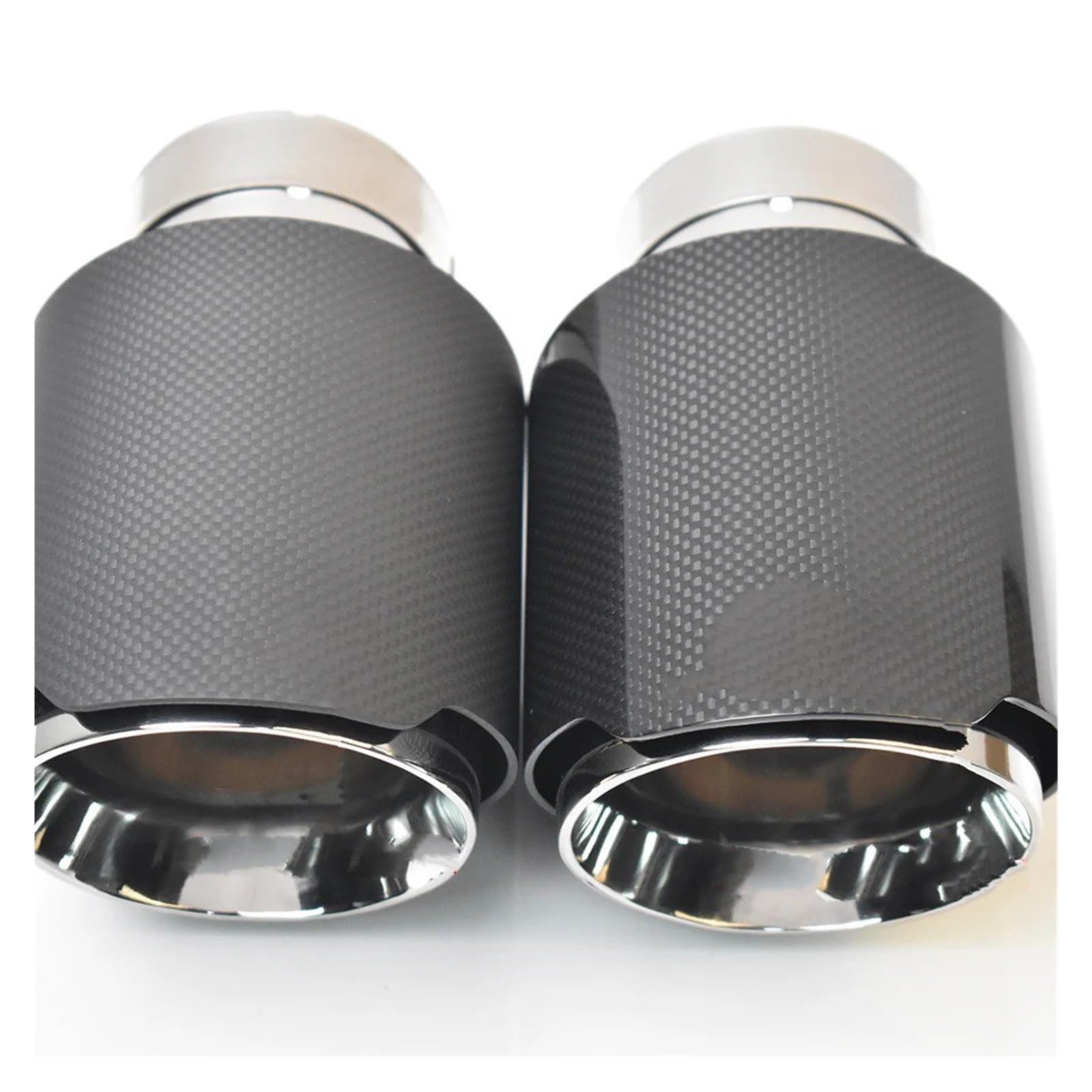 Auspuff Endrohr 1 STÜCKE Auto Edelstahl Chrom Hinten Schwanz Kehle Auspuff Schalldämpfer Spitze Rohr 2.5" Einlass Schalldämpfer Spitze(Burnt Blue Straight) von EVEKHAHHRB