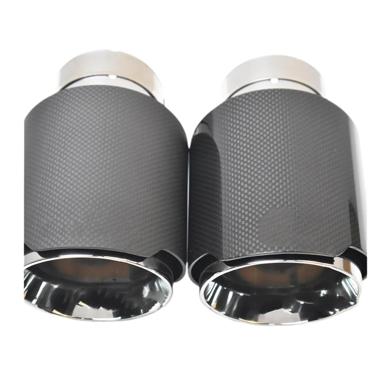 Auspuff Endrohr 1 STÜCKE Auto Edelstahl Chrom Hinten Schwanz Kehle Auspuff Schalldämpfer Spitze Rohr 2.5" Einlass Schalldämpfer Spitze(Silver Straight) von EVEKHAHHRB