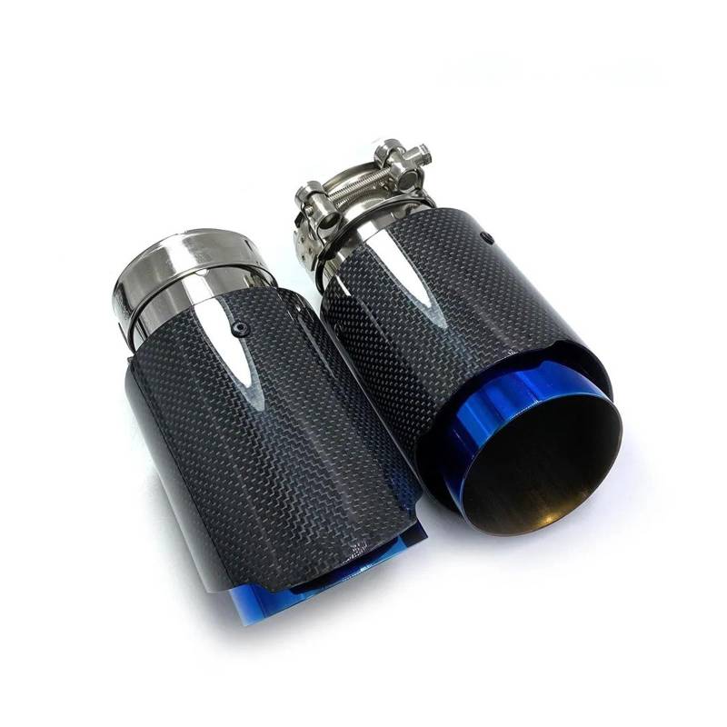 Auspuff Endrohr 1 STÜCKE Für F30 Auto Carbon Edelstahl Auspuff Endrohr Gerade Flansch Schalldämpfer Spitze Schalldämpfer Spitze(IN 76MM-Out 114MM) von EVEKHAHHRB
