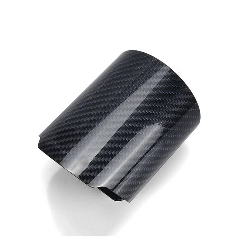 Auspuff Endrohr 1 Stück Auto Universal Gerade Flansch Carbon Fiber Auspuff Spitze Abdeckung Schalldämpfer Rohr Schalldämpfer Spitze(Glosy In98.5-Ou102.5) von EVEKHAHHRB