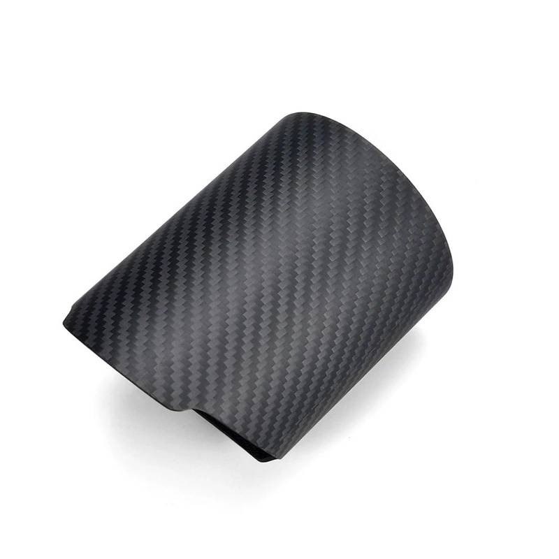 Auspuff Endrohr 1 Stück Auto Universal Gerade Flansch Carbon Fiber Auspuff Spitze Abdeckung Schalldämpfer Rohr Schalldämpfer Spitze(Matte In98.5-Ou102.5) von EVEKHAHHRB