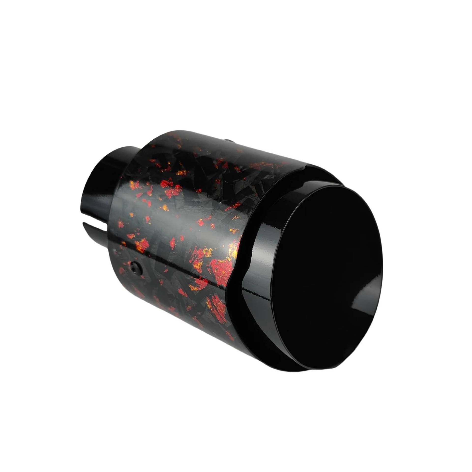 Auspuff Endrohr 1 Stück Universal Auto Schalldämpfer Auspuffdüse Spitze Carbon Fibre Edelstahl Schalldämpfer Glänzend Schwanz Kehle Schalldämpfer Spitze(Red 76.2mm-101mm) von EVEKHAHHRB