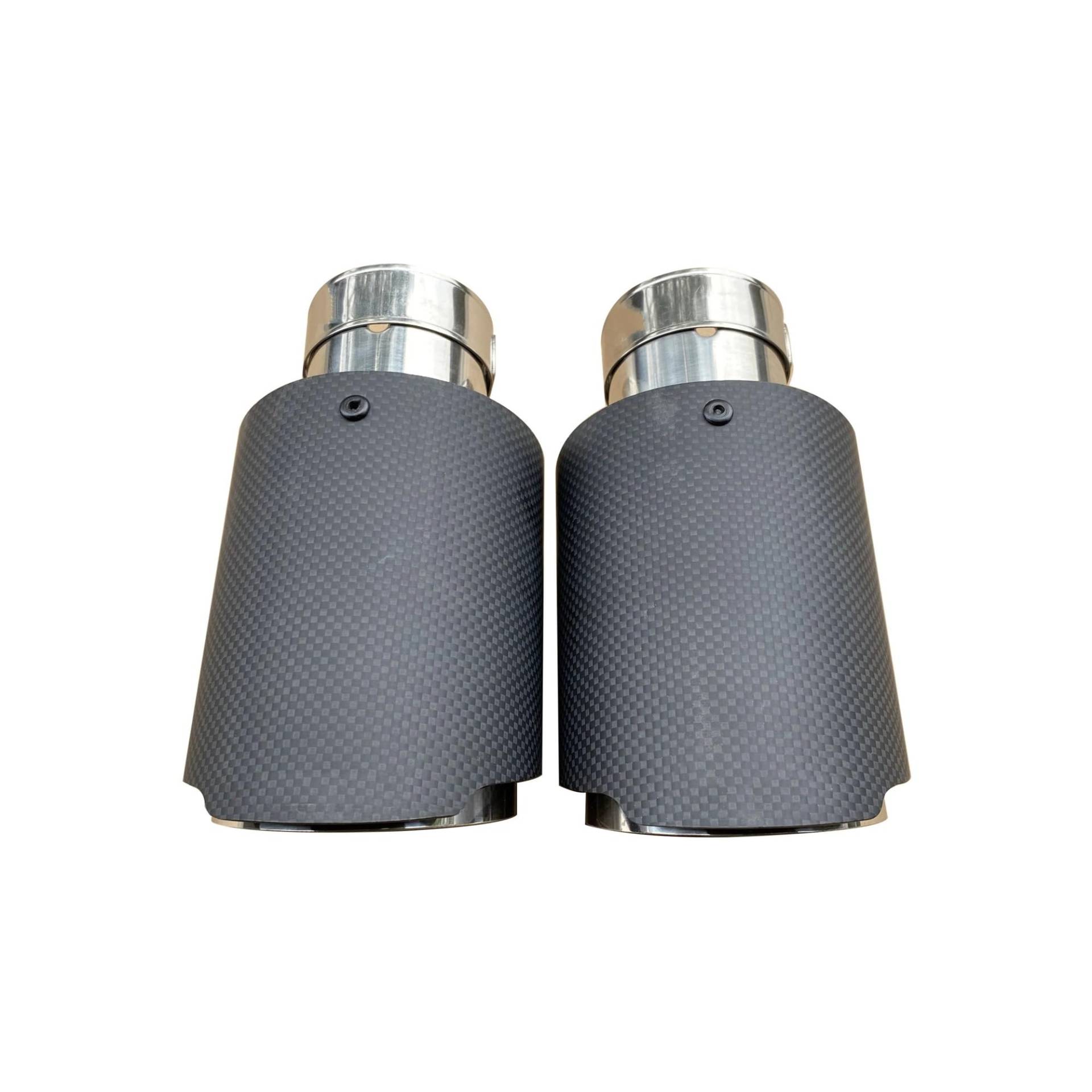 Auspuff Endrohr 1PC Universal Auto Edelstahl Auspuffrohr Schalldämpfer Carbon Fiber Endrohr Auspuffspitze Schalldämpfer Spitze(54mm IN-114mm Out) von EVEKHAHHRB