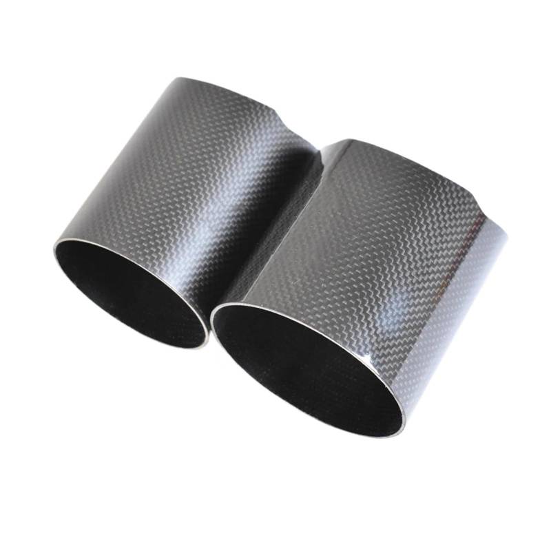 Auspuff Endrohr 1PC Universal Auto Gerade Auspuff Spitze Abdeckung Fall Auspuffrohr Schalldämpfer Spitze Carbon Faser Spitze Gehäuse Schalldämpfer Spitze(114mm matt) von EVEKHAHHRB