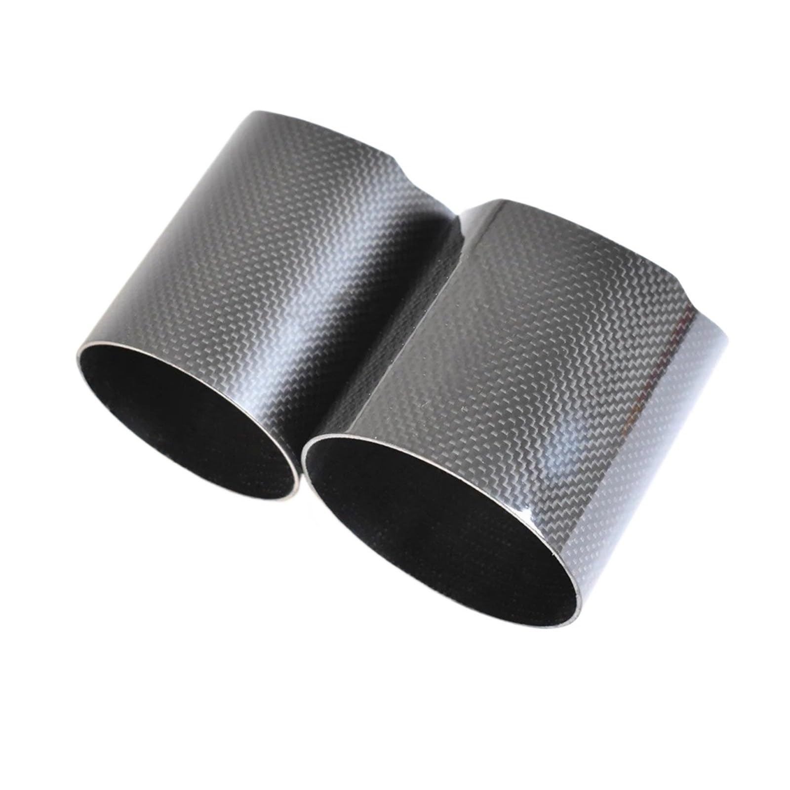 Auspuff Endrohr 1PC Universal Auto Gerade Auspuff Spitze Abdeckung Fall Auspuffrohr Schalldämpfer Spitze Carbon Faser Spitze Gehäuse Schalldämpfer Spitze(76mm matt) von EVEKHAHHRB