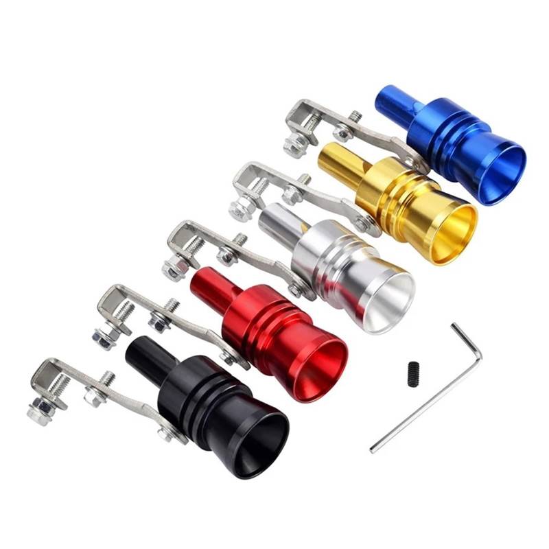 Auspuff Endrohr 1PC Universal Auto Turbo Sound-Whistle Sound Simulator Auspuffrohr Turbo Schalldämpfer Refit Gerät Schalldämpfer Spitze(Gold L) von EVEKHAHHRB