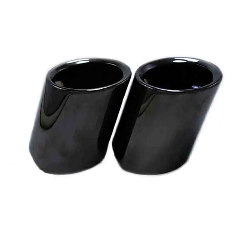 Auspuff Endrohr 2 STÜCKE Für 5er 520i 523i 525i F10 F11 F07 E12 E28 E34 E39 E60 E61 Auto Schalldämpfer Spitze Edelstahl Auspuff Schalldämpfer Spitze(2pcs Black) von EVEKHAHHRB
