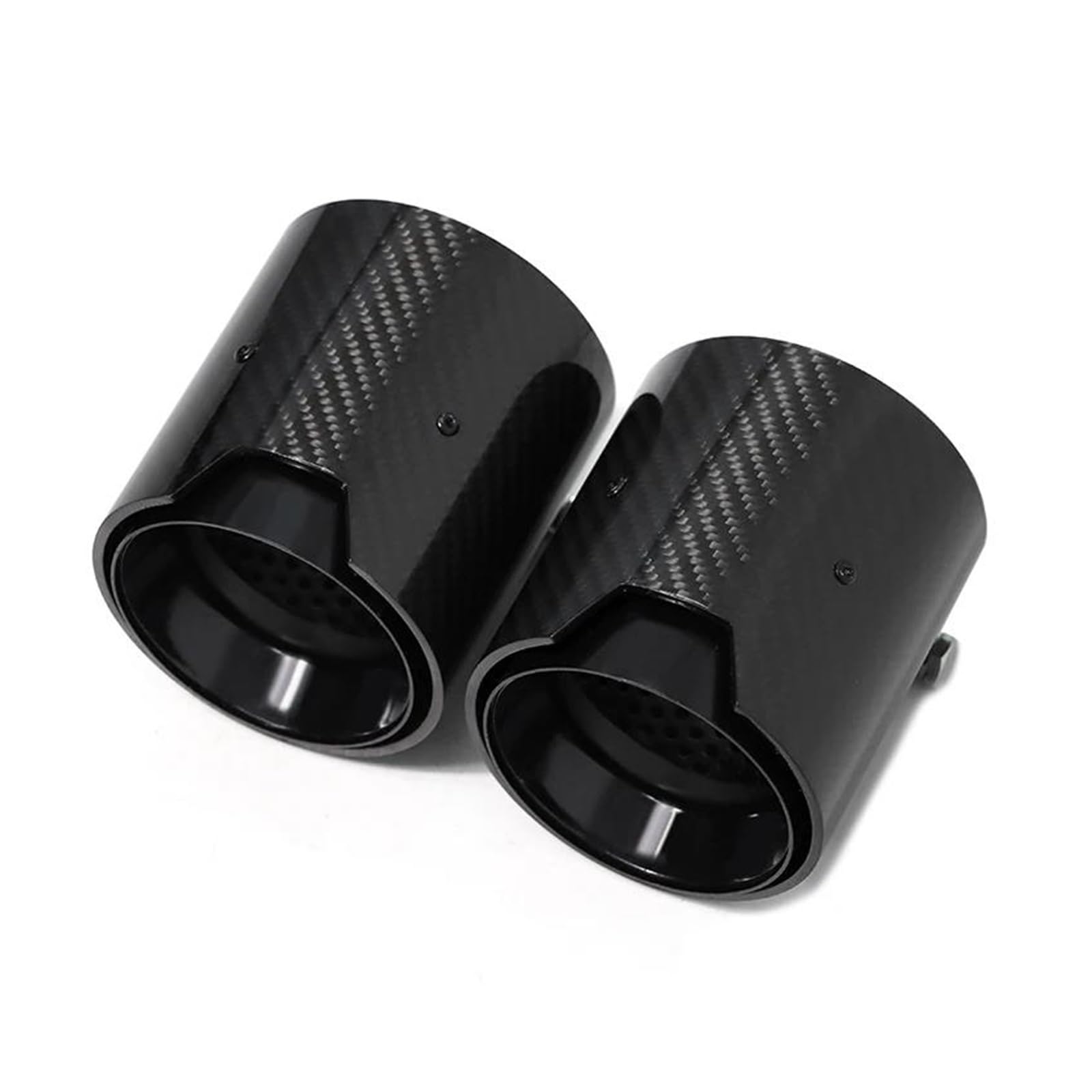Auspuff Endrohr 2 Stücke Für F30 M335i M340i F32 F33 F36 M435i M440i Auto Auspuff Spitze Carbon Faser Schalldämpfer Endrohr ID60mm Schalldämpfer Spitze(Black) von EVEKHAHHRB