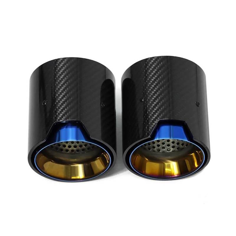 Auspuff Endrohr 2 Stücke Für F30 M335i M340i F32 F33 F36 M435i M440i Auto Auspuff Spitze Carbon Faser Schalldämpfer Endrohr ID60mm Schalldämpfer Spitze(Blue) von EVEKHAHHRB