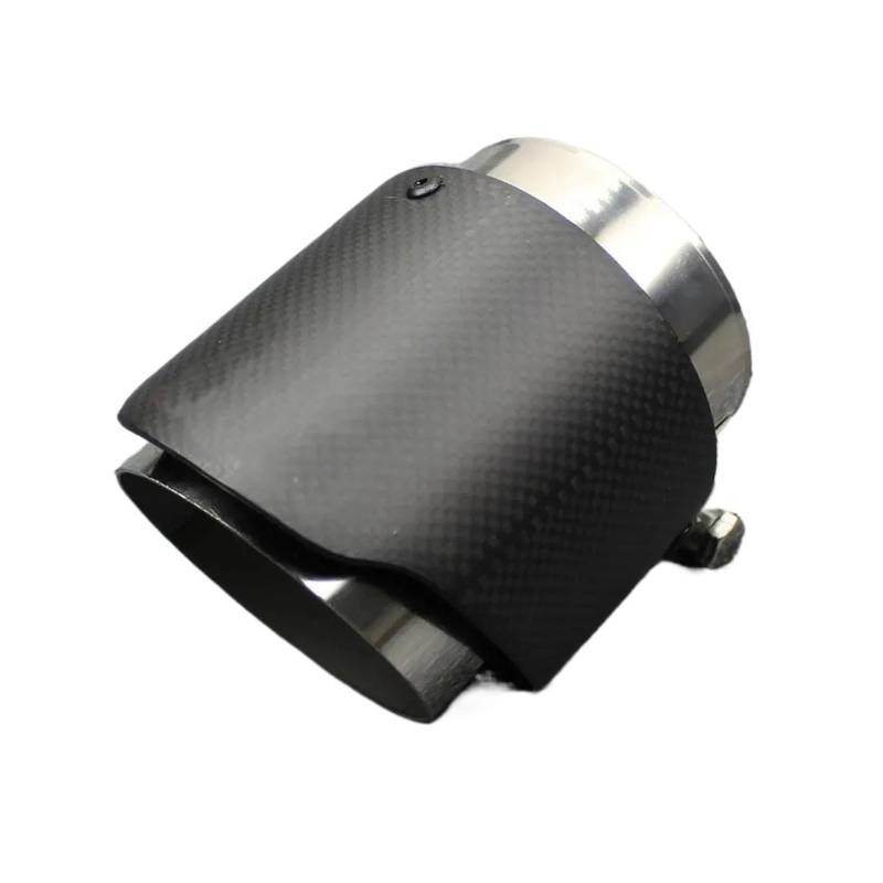 Auspuff Endrohr Auto Auspuff Schalldämpfer Carbon Fiber Matte Schwanz Kehle 304 Edelstahl Auspuffrohr Endrohr Schalldämpfer Spitze(60mm-89mm) von EVEKHAHHRB
