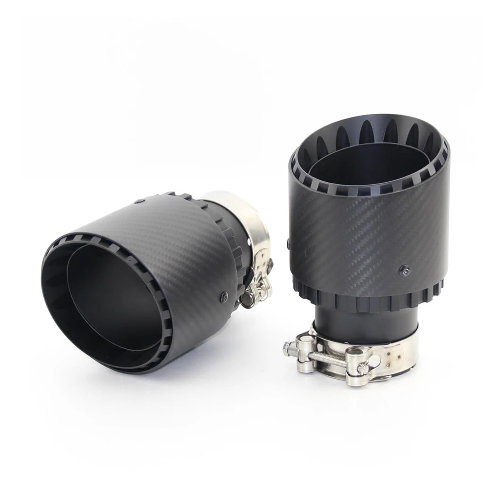 Auspuff Endrohr Auto Universal Carbon Fiber Tail Throat Aluminium Legierung Schalldämpfer Single Out Auspuff Düse Spitze Schalldämpfer Spitze(63.5mm-89mm) von EVEKHAHHRB